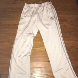 White Adidas sweat pants